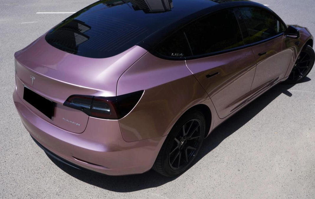 Mallcas™ Glossy Metallic Passion Pink Vinyl Wrap (PET Liner)