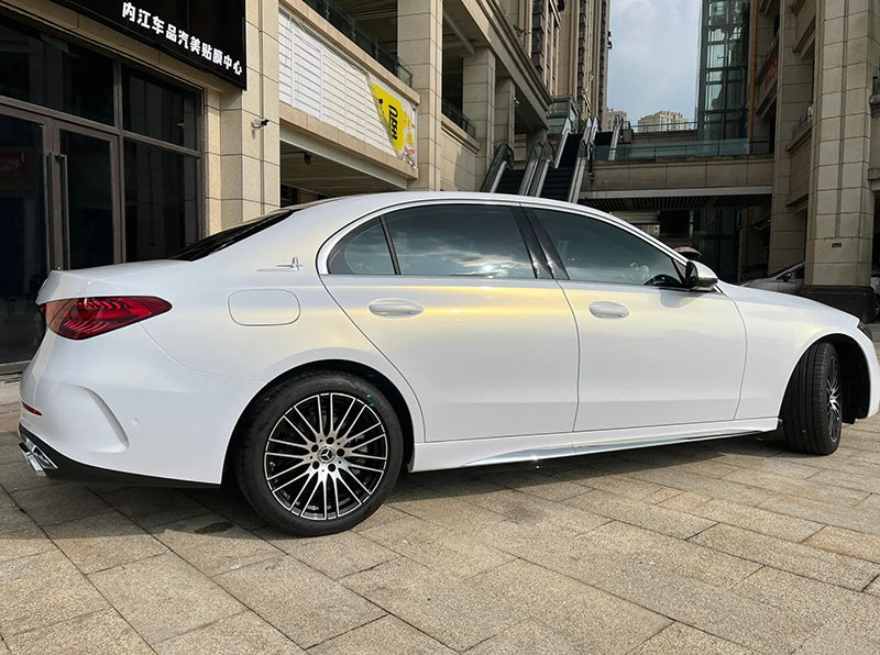 Mallcas™ Glossy White to Gold Vinyl Wrap (PET Liner)