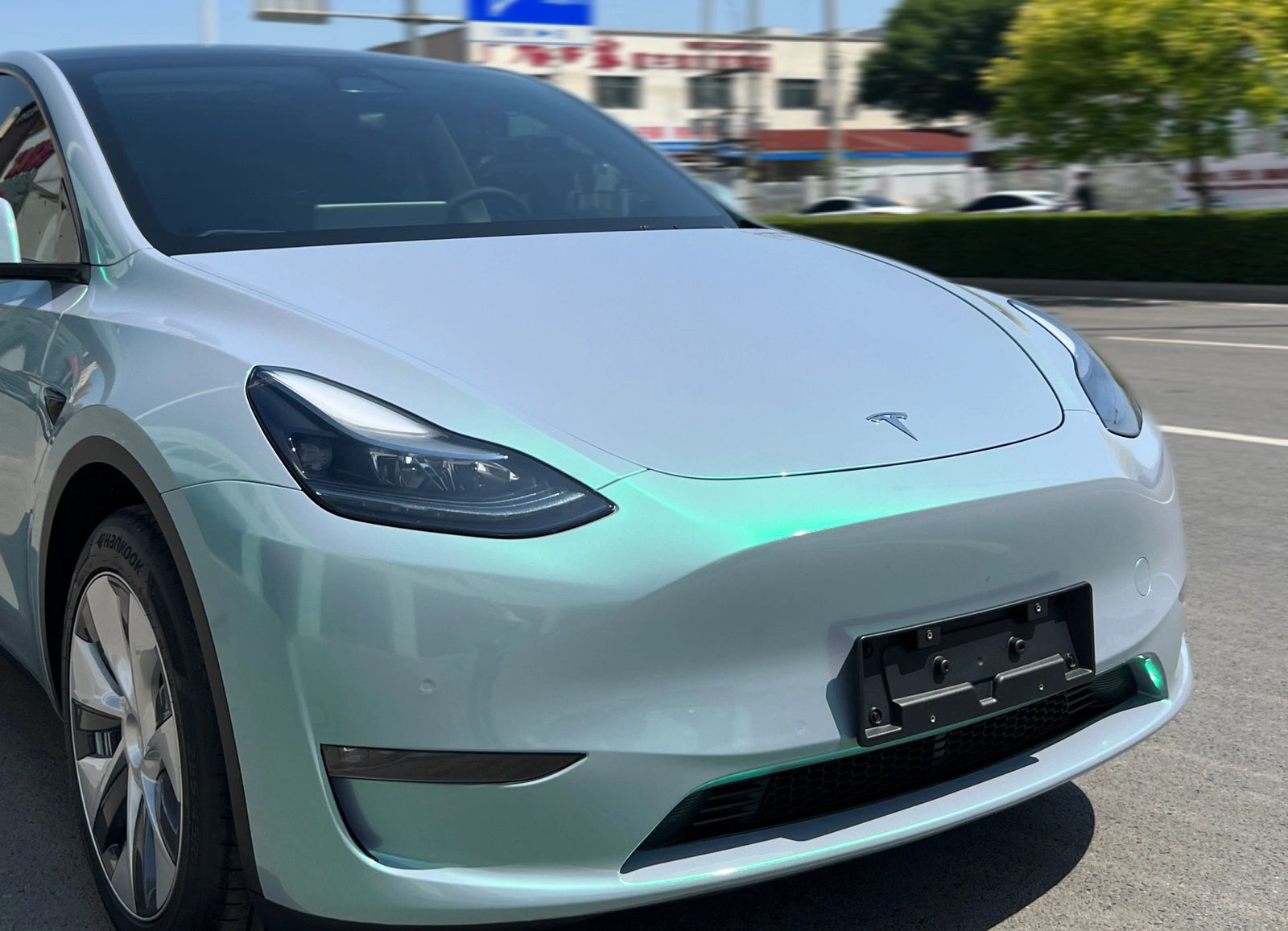 Mallcas™ Glossy Magic Gray Green Vinyl Wrap (PET Liner)