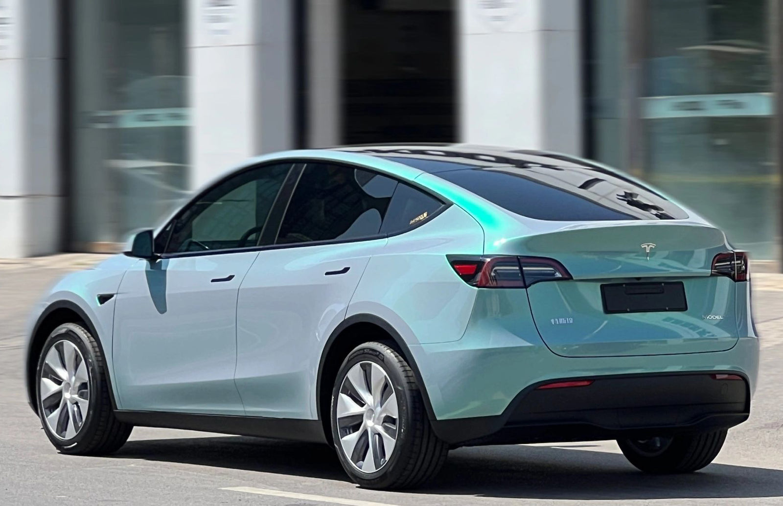 Mallcas™ Glossy Magic Gray Green Vinyl Wrap (PET Liner)