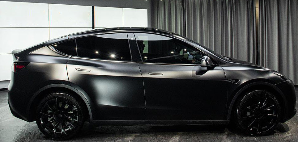 Mallcas™ Satin Black Vinyl Wrap (PET Liner)