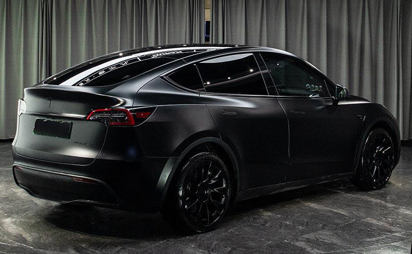 Mallcas™ Satin Black Vinyl Wrap (PET Liner)