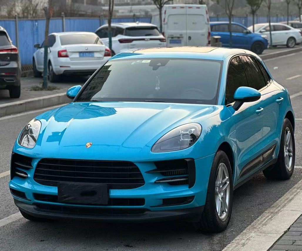 Mallcas™ Glossy Miami Blue Vinyl Wrap (PET Liner)