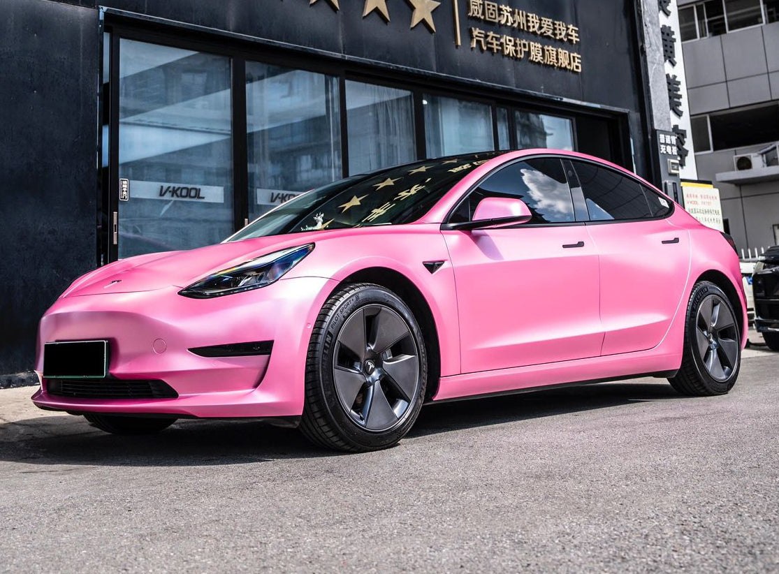 Mallcas™ Matte Pure Metal Conch Pink Vinyl Wrap (PET Liner)