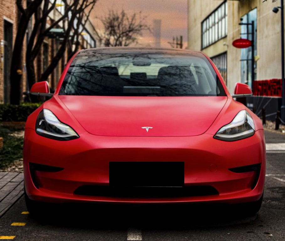 Mallcas™ Matte Pure Metal Red Vinyl Wrap (PET Liner)