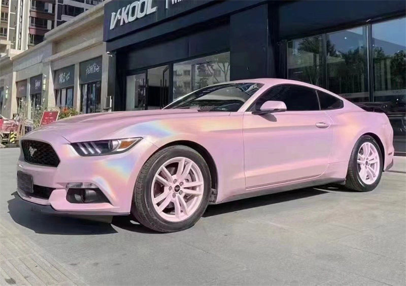 Mallcas™ Glossy Laser Light Pink Vinyl Wrap