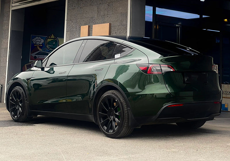 Mallcas™ Glossy Metallic Midnight Green Vinyl Wrap (PET Liner)