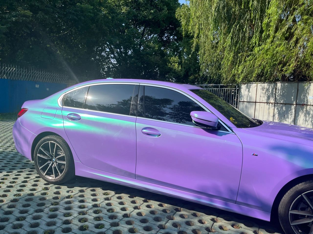 Mallcas™ Glossy Dreamy Purple Green Vinyl Wrap