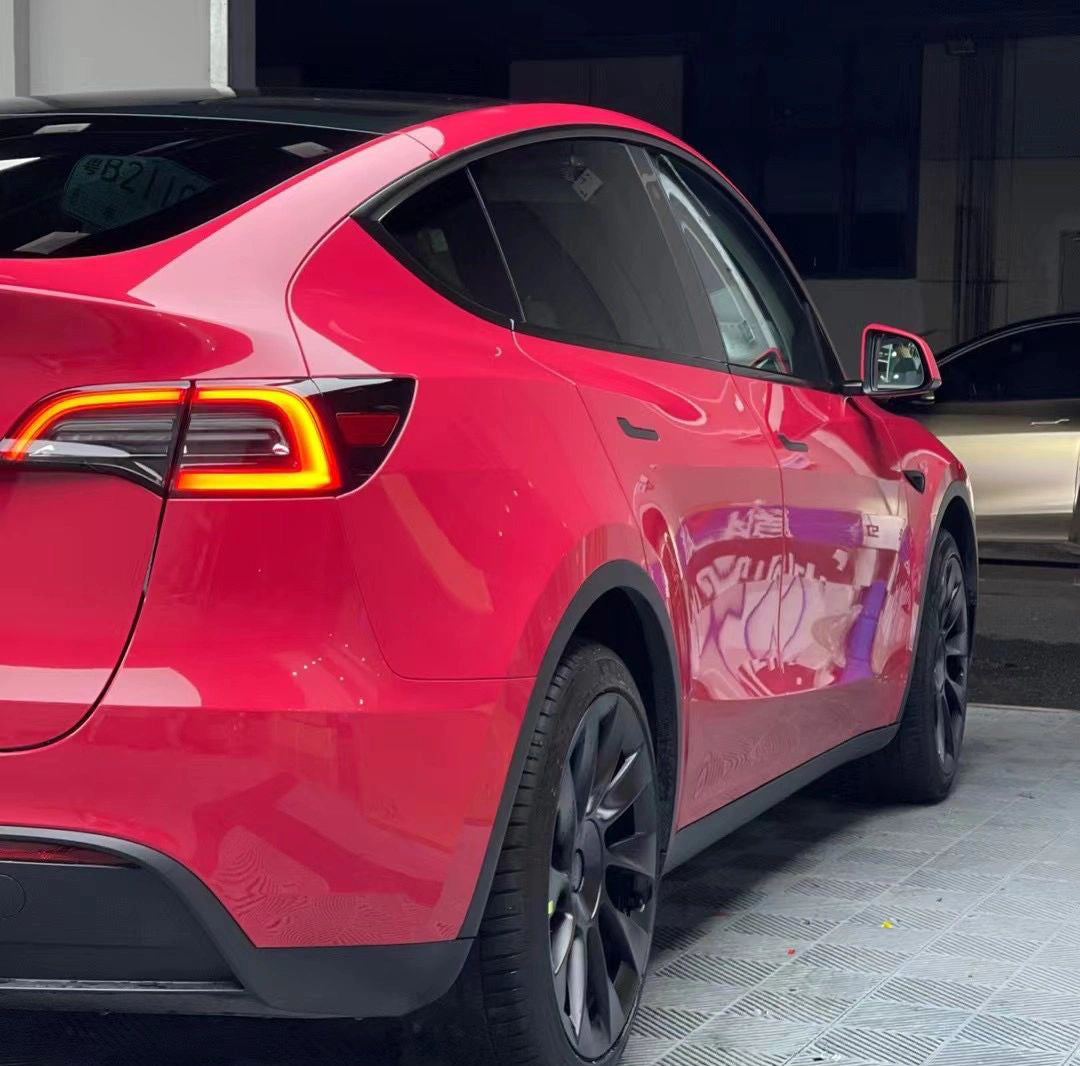 Mallcas™ Glossy Strawberry Red Vinyl Wrap (PET Liner)