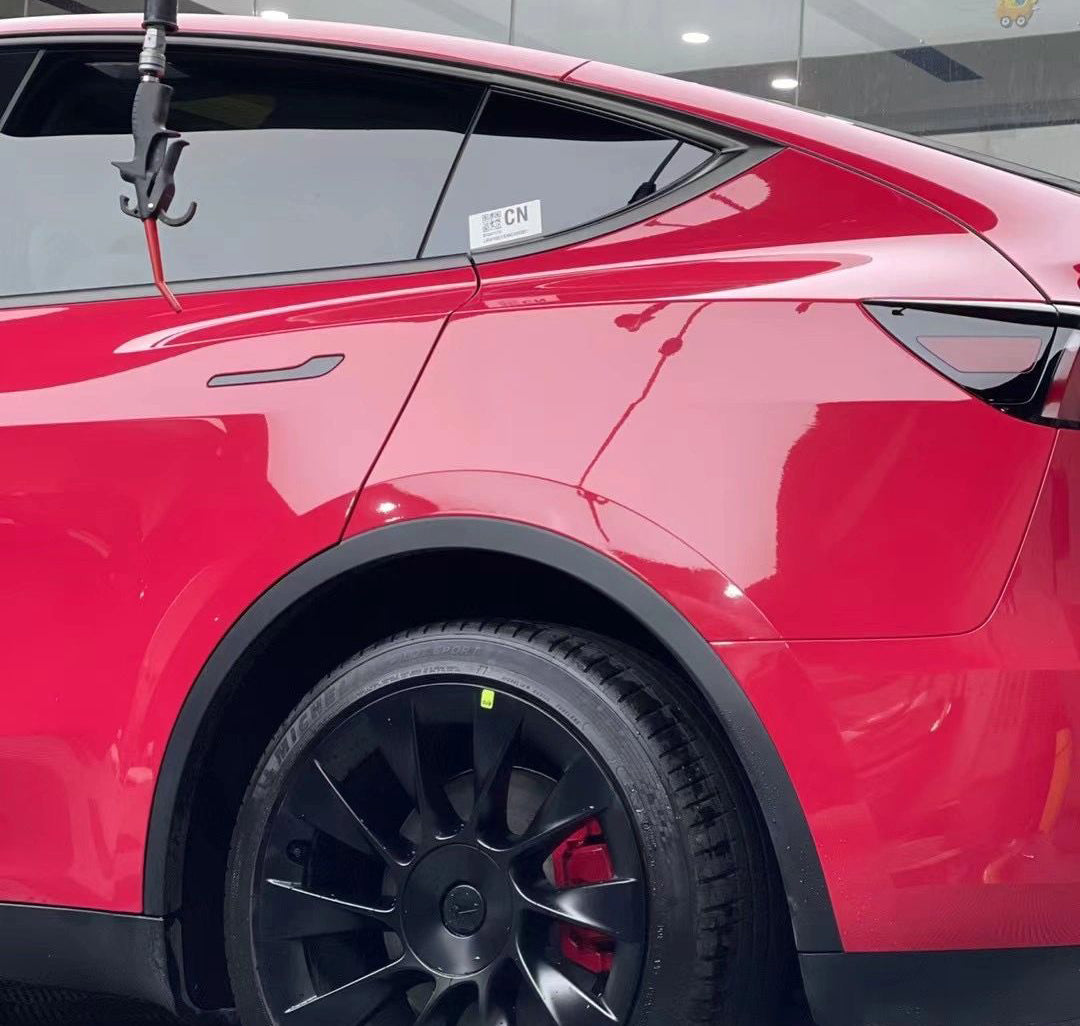 Mallcas™ Glossy Strawberry Red Vinyl Wrap (PET Liner)