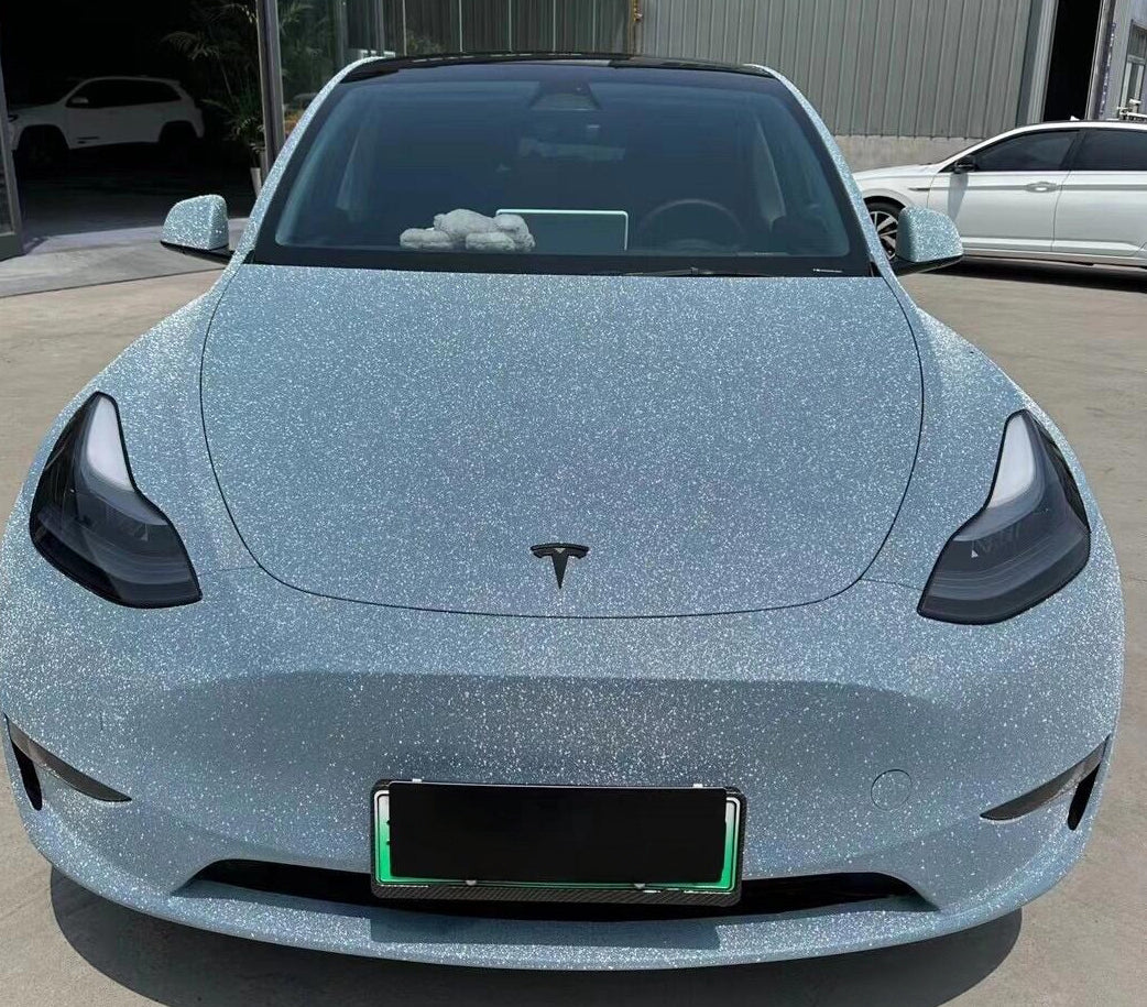 Mallcas™  Super Matte Diamonds Blue Vinyl Wrap (PET Liner)