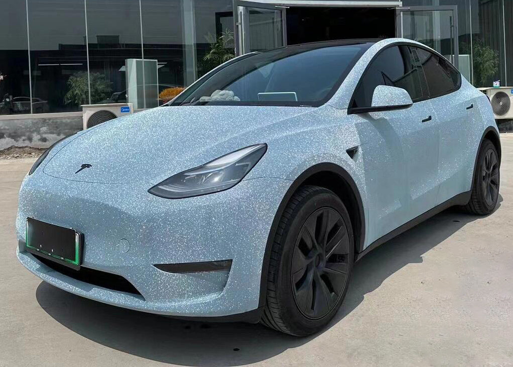 Mallcas™  Super Matte Diamonds Blue Vinyl Wrap (PET Liner)