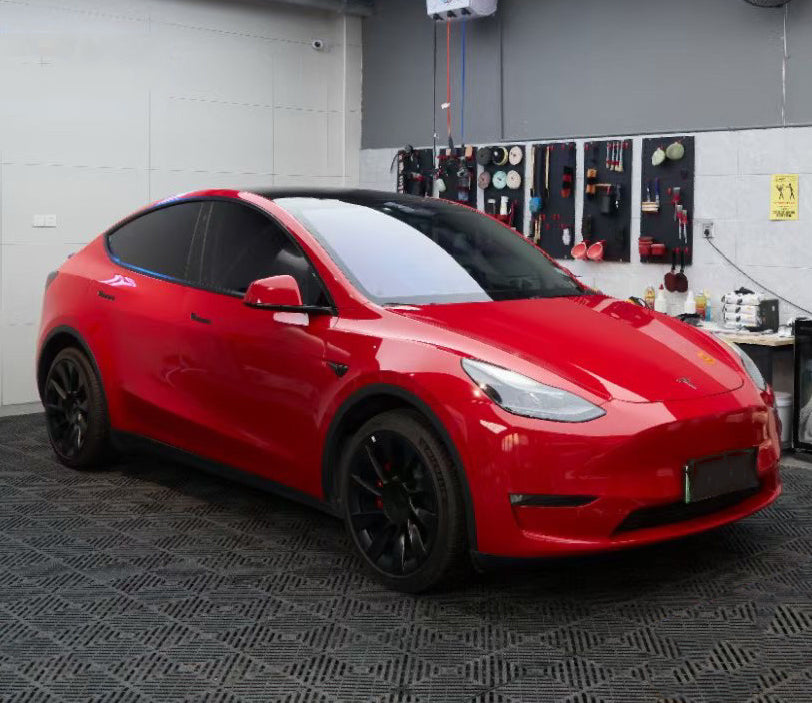 Mallcas™ Glossy Carmine Red Vinyl Wrap (PET Liner)