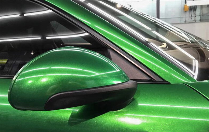 Mallcas™ Glossy Metallic Magic Flame Green Vinyl Wrap (PET Liner)
