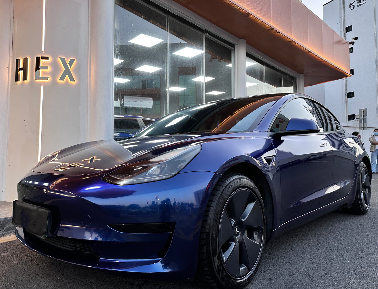 Mallcas™ Glossy Metallic Gentian Blue Vinyl Wrap