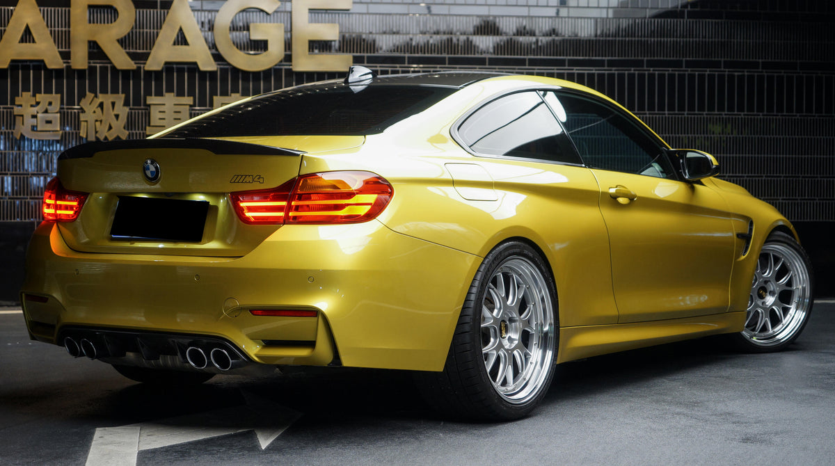 Mallcas™ Glossy Metallic Austin Yellow Vinyl Wrap (PET Liner)