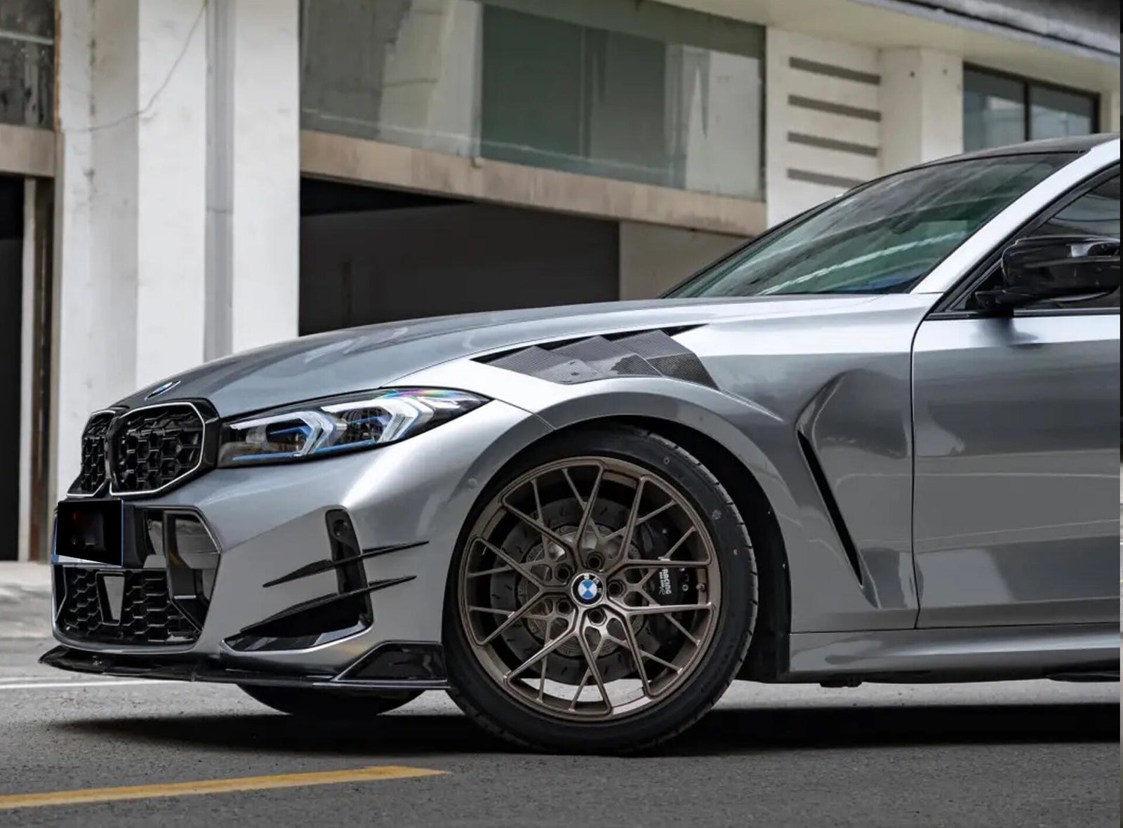 Mallcas™ Glossy Metallic Skyscraper Grey Vinyl Wrap (PET Liner)