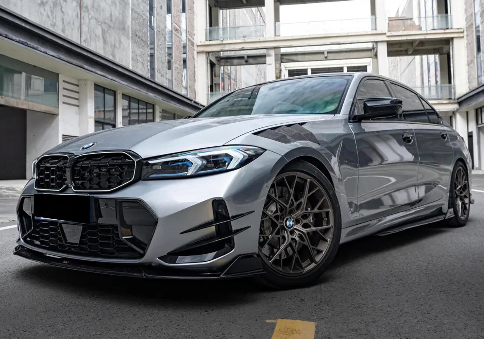 Mallcas™ Glossy Metallic Skyscraper Grey Vinyl Wrap (PET Liner)