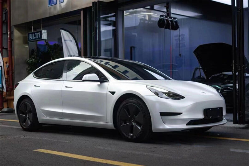 Mallcas™ Matte Pure Metal White Vinyl Wrap (PET Liner)