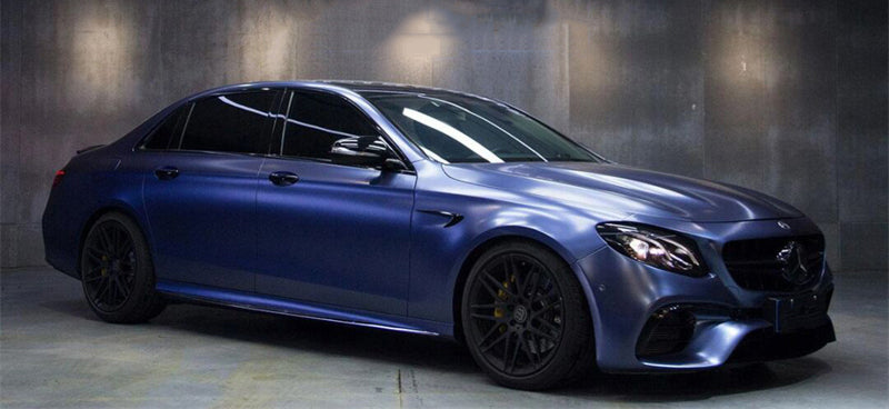 Mallcas™ Matte Pure Metal Midnight Blue Vinyl Wrap (PET Liner)