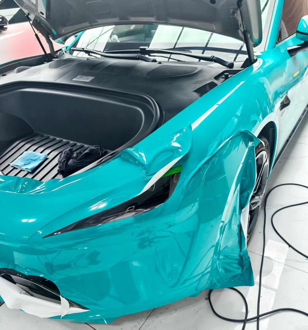 Mallcas™ Glossy Gulf Blue Vinyl Wrap (PET Liner)