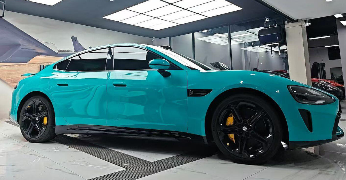 Mallcas™ Glossy Gulf Blue Vinyl Wrap (PET Liner)
