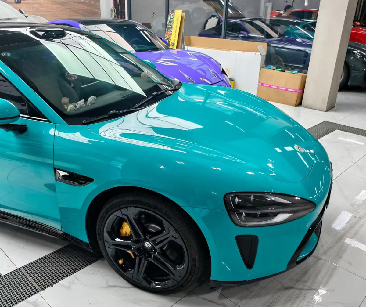 Mallcas™ Glossy Gulf Blue Vinyl Wrap (PET Liner)