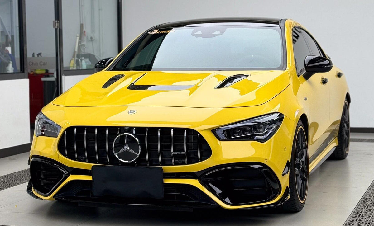 Mallcas™ Glossy Signal Yellow Vinyl Wrap (PET Liner)