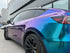 Mallcas™ Glossy Diamond Purple Blue Vinyl Wrap (PET Liner)