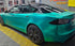 Mallcas™ Satin Chrome Mint Blue Vinyl Wrap (PET Liner)