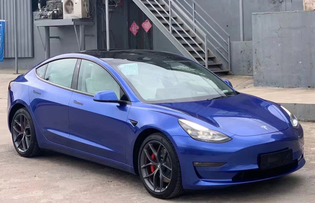 Mallcas™ Glossy Metallic Portimand Blue Vinyl Wrap