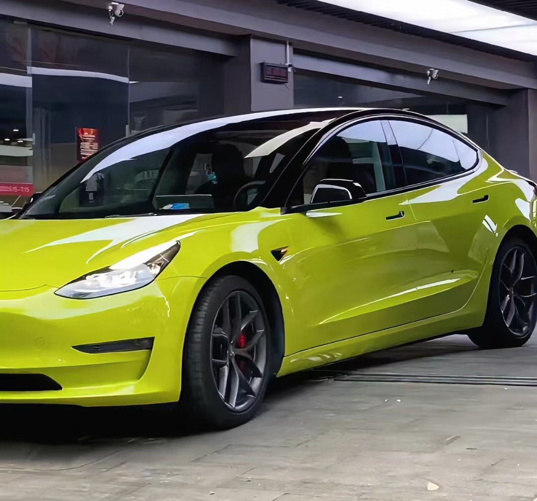 Mallcas™ Glossy St. Paulo Yellow Vinyl Wrap (PET Liner)