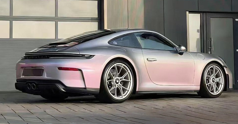 Mallcas™ Matte Technology Silver Pink Vinyl Wrap (PET Liner)