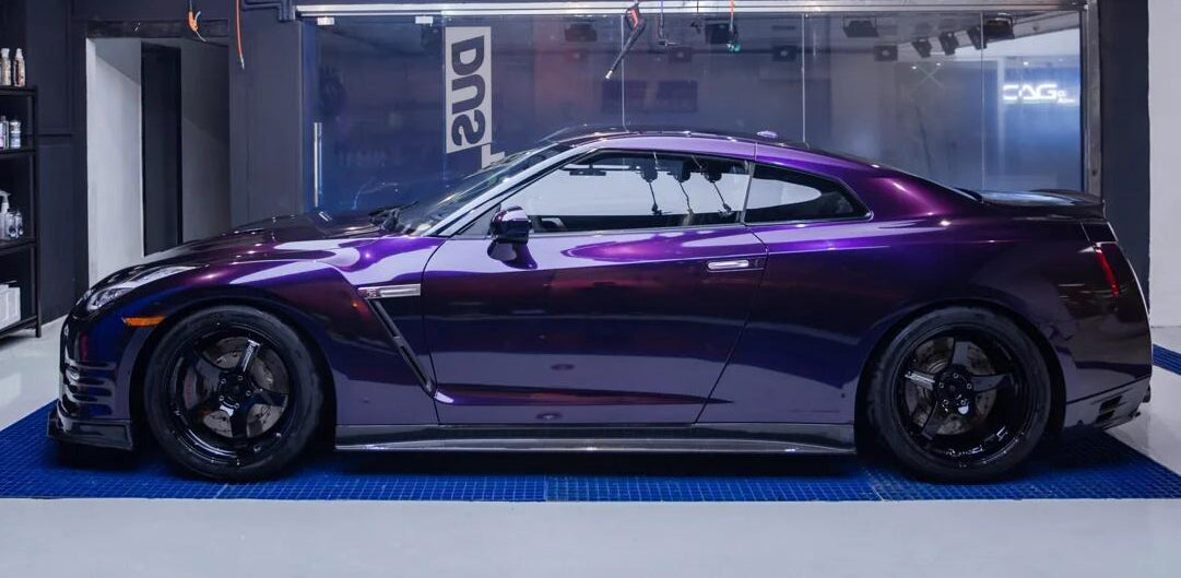 Mallcas™ Glossy Metallic Night Purple Vinyl Wrap (PET Liner)