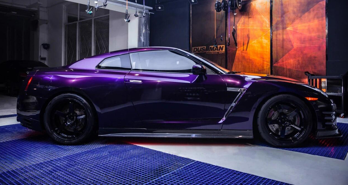 Mallcas™ Glossy Metallic Night Purple Vinyl Wrap (PET Liner)