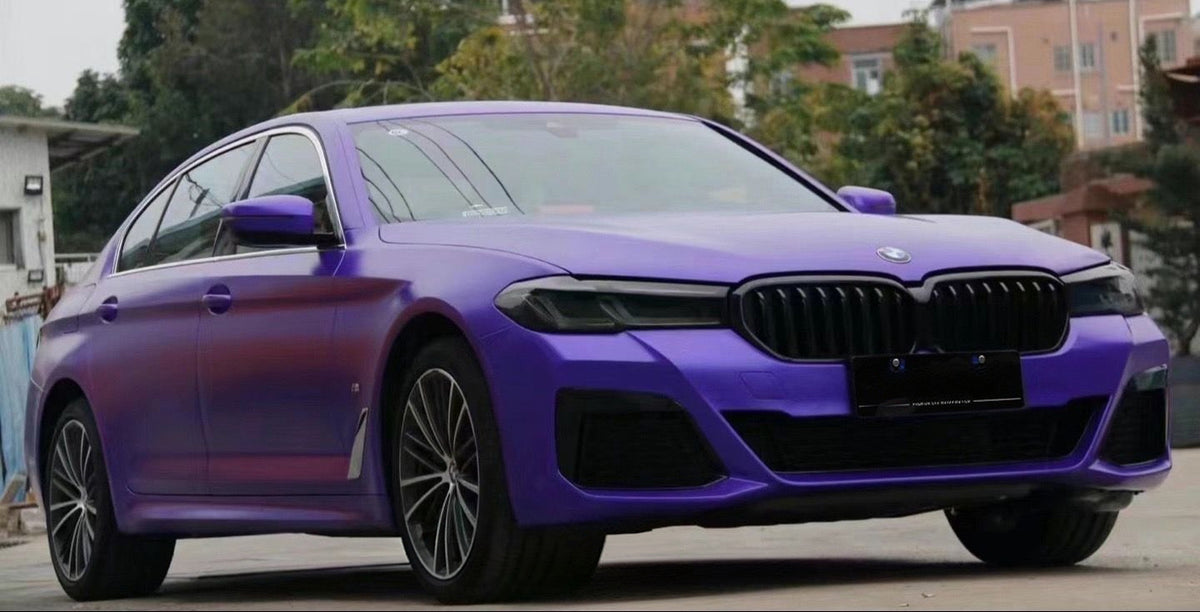 Mallcas™ Satin Metallic Violet Vinyl Wrap (PET Liner)