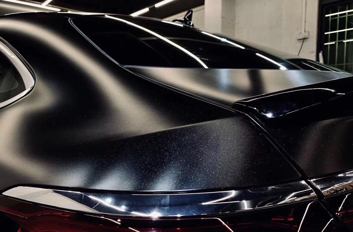 Mallcas™ Matte Metallic Havana Black Vinyl Wrap (PET Liner)