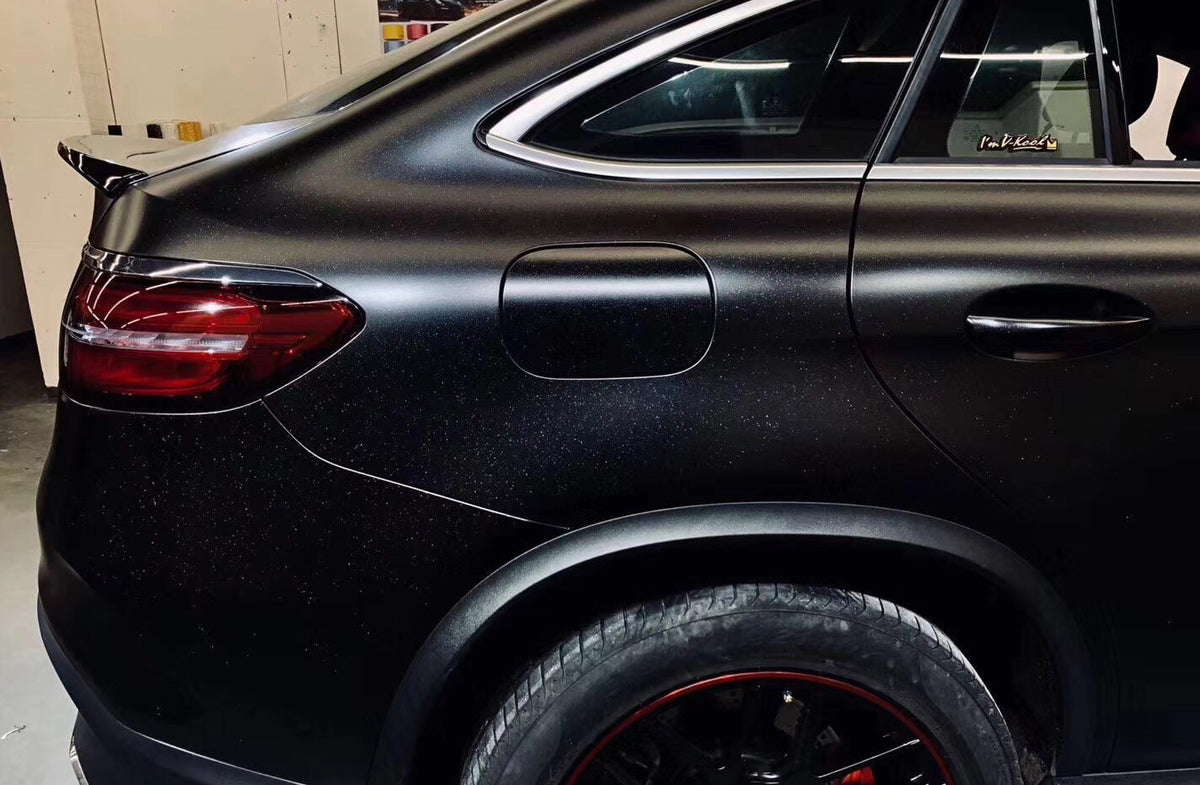 Mallcas™ Matte Metallic Havana Black Vinyl Wrap (PET Liner)
