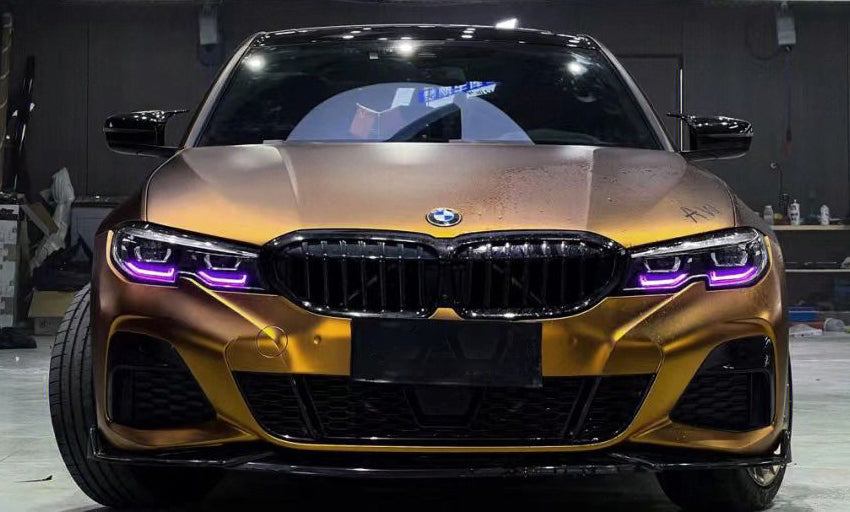 Mallcas™ Satin Chrome Midnight Gold Vinyl Wrap (PET Liner)