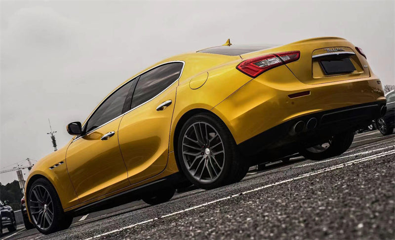 Mallcas™ Glossy Metallic Luxury Gold Vinyl Wrap (PET Liner)