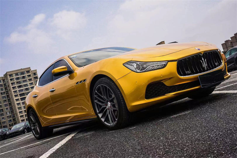 Mallcas™ Glossy Metallic Luxury Gold Vinyl Wrap (PET Liner)