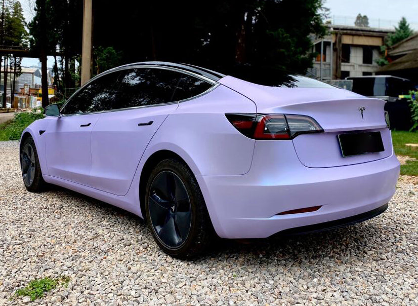 Mallcas™ Matte Twin Silver Purple Vinyl Wrap (PET Liner)