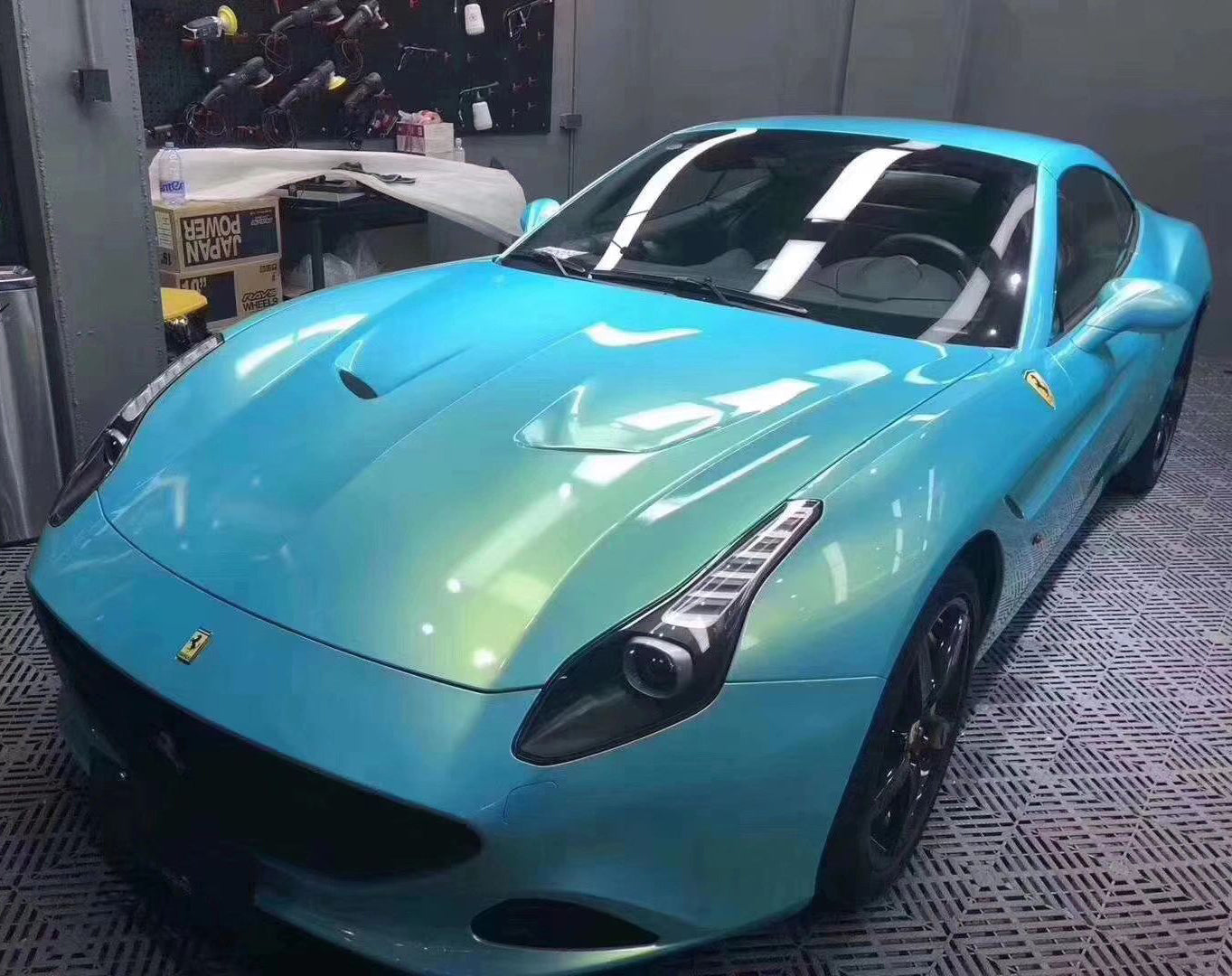 Mallcas™ Glossy Magic Gold Blue Vinyl Wrap