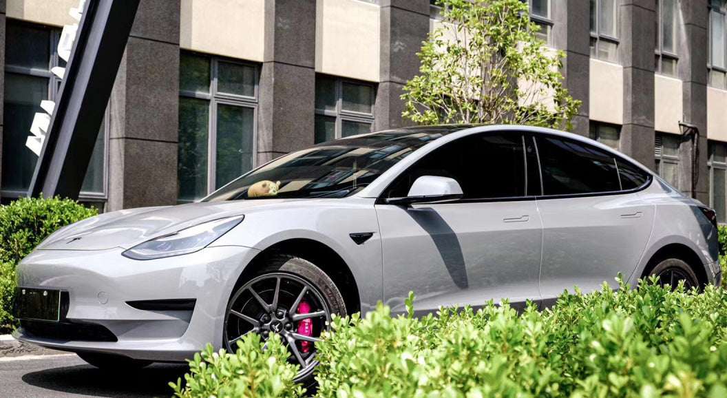 Mallcas™ Glossy Light Nardo Grey Vinyl Wrap (PET Liner)