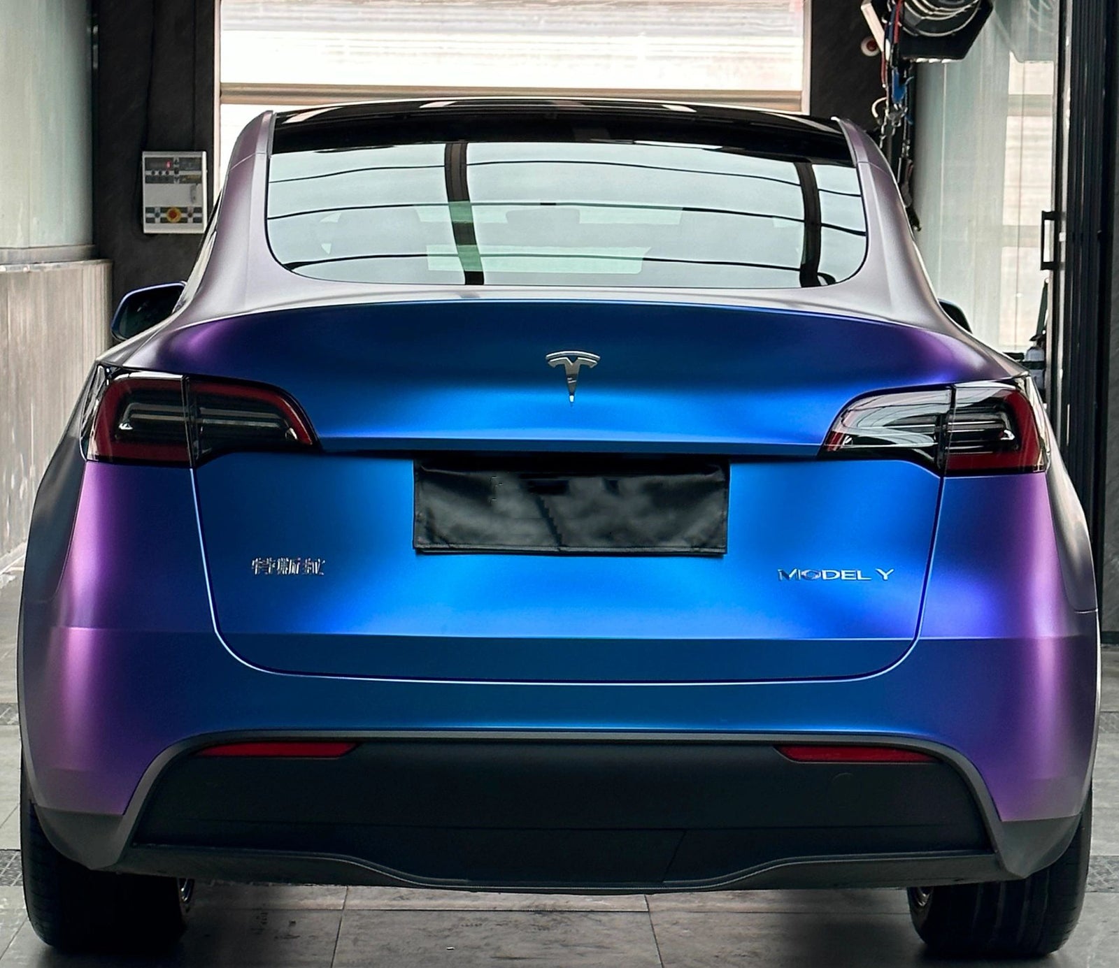 Mallcas™ Matte Auroral Blue Purple Vinyl Wrap (PET Liner)