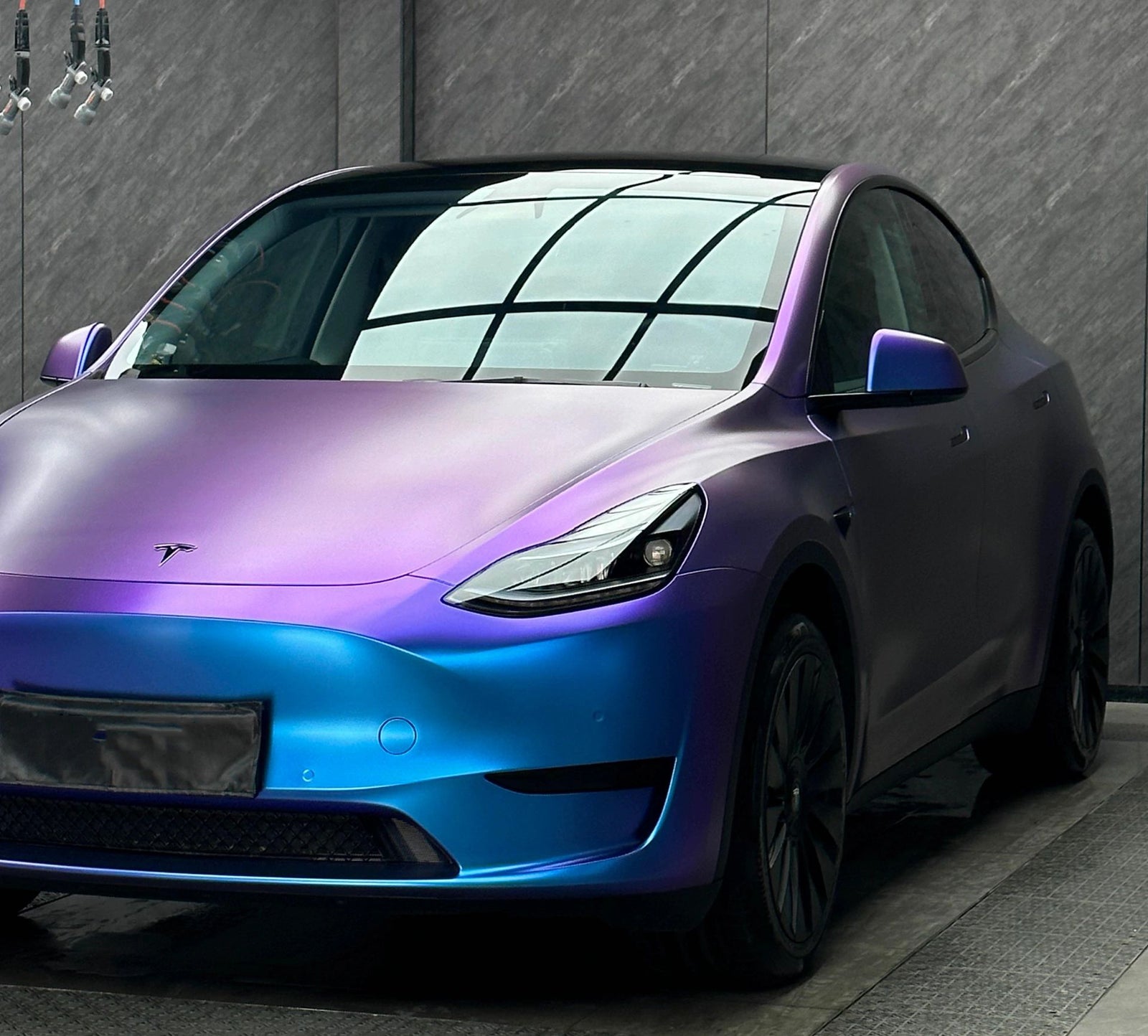 Mallcas™ Matte Auroral Blue Purple Vinyl Wrap (PET Liner)