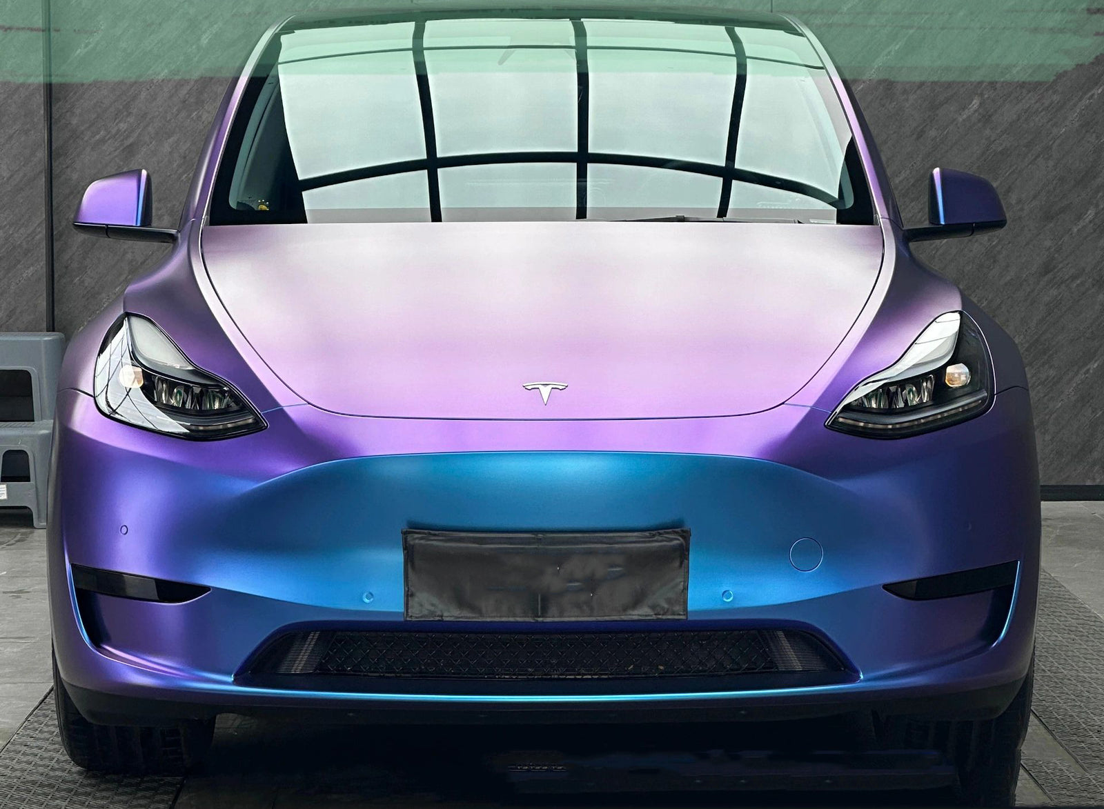 Mallcas™ Matte Auroral Blue Purple Vinyl Wrap (PET Liner)