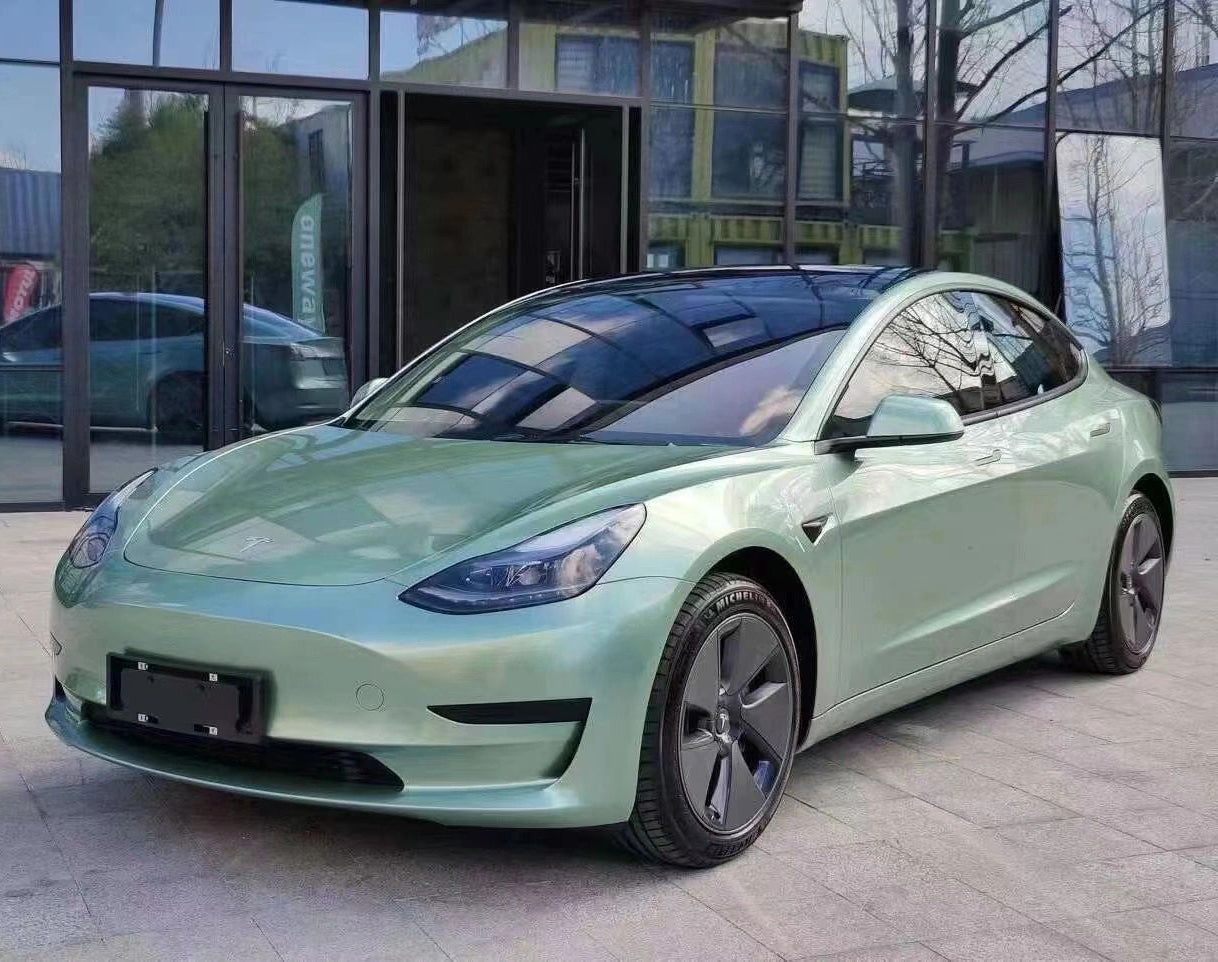 Mallcas™ Glossy Metallic Matcha Green Vinyl Wrap