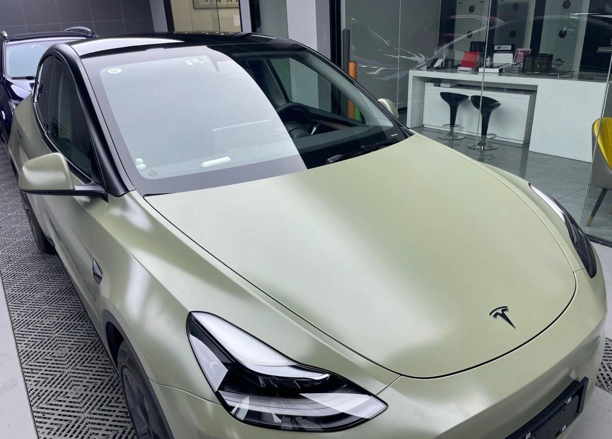 Mallcas™ Satin Khaki Green Vinyl Wrap