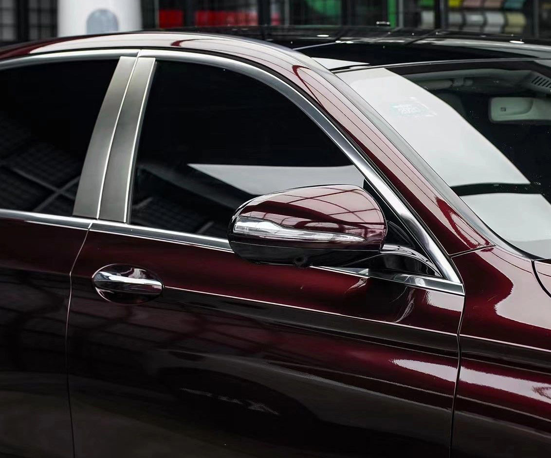 Mallcas™ Glossy Metallic Black Rose Vinyl Wrap (PET Liner)